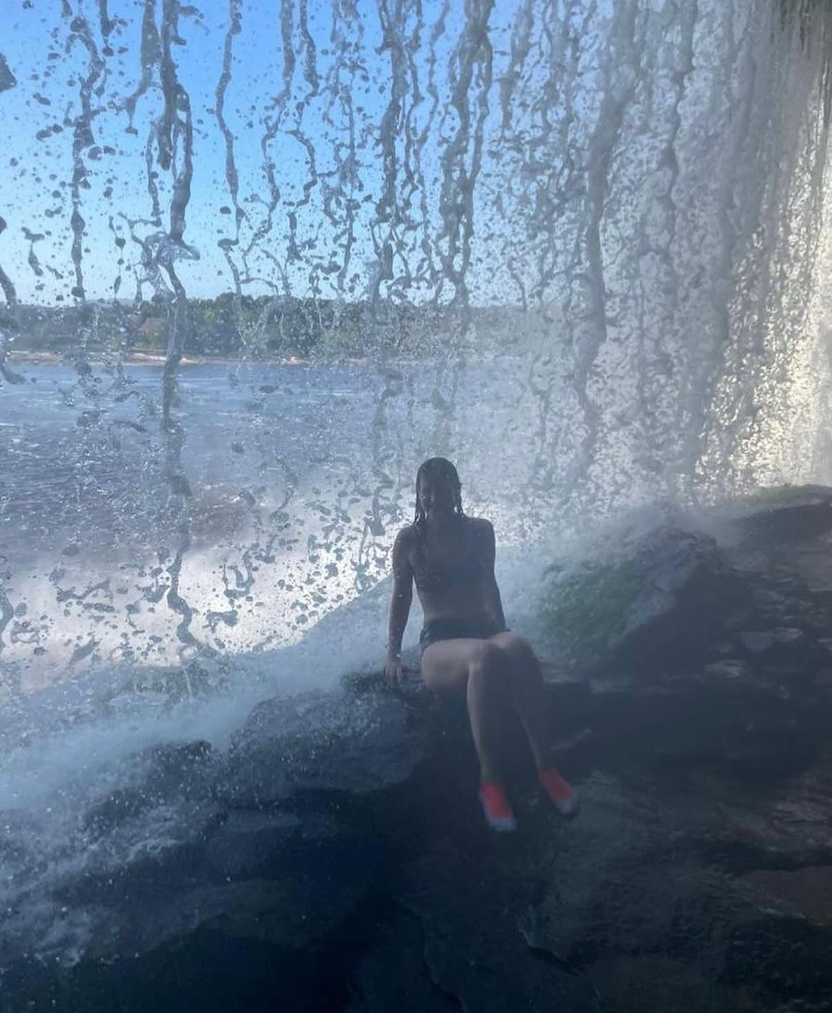 Patricia Prato Casado at Salto Sapo, Canaima